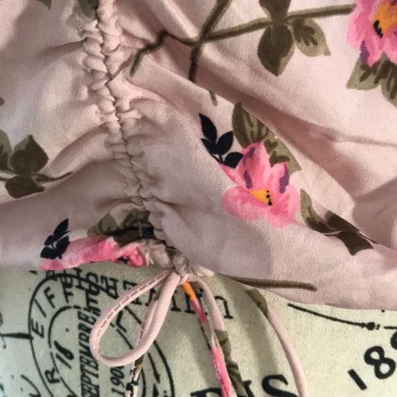 New Sexy Pink Flower Blouse Top square neck - Picture 3 of 8